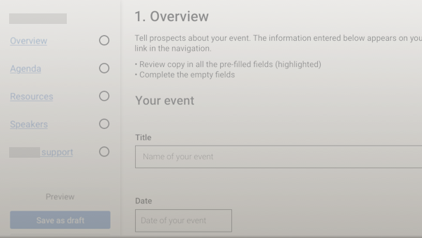 Agile redesign of B2B events platform & workflows